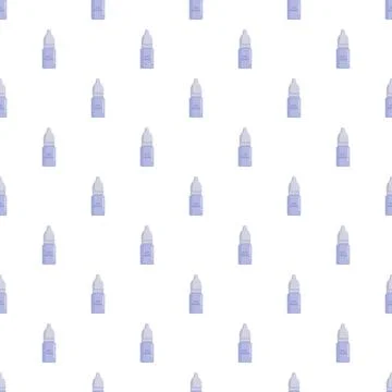 Ear drops bottles creating a seamless medical pattern Stock Illustration