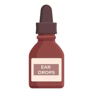 Ear drops cure fluid icon cartoon vector. Cleaning medical Stock Illustration