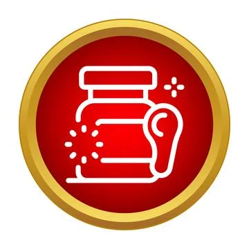 Ear drops medicine bottle improving hearing treatment icon Stock Illustration