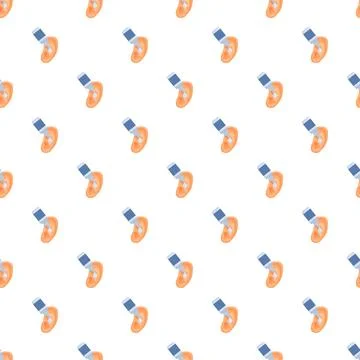 Ear drops treatment seamless repeating pattern background Illustrazione stock