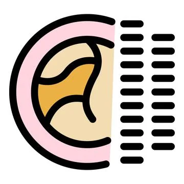 Ear drum vibrating showing sound waves entering ear canal Stock Illustration