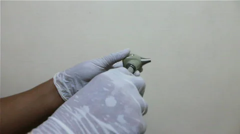 Ear examination device ready to use Stock Footage 713967