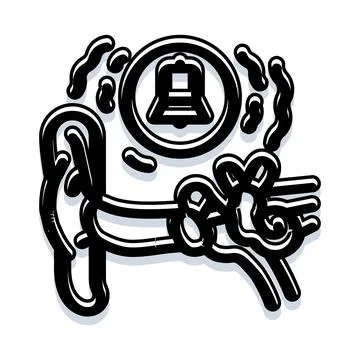 Ear experiencing ringing sound related to tinnitus concept Stock Illustration