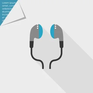 In-ear headphones Stock-Illustration