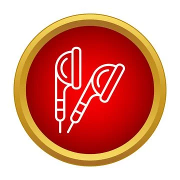 In ear headphones simple icon representing personal audio Stock Illustration