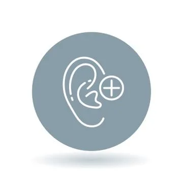 Ear hearing aid icon Stock Illustration