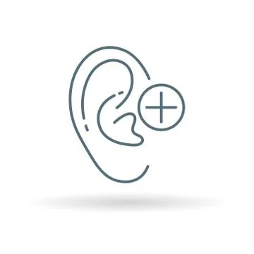 Ear hearing aid icon Stock Illustration