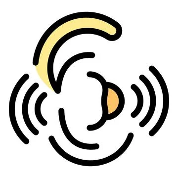 Ear hearing sound waves, cochlea anatomy and auditory system Stock Illustration
