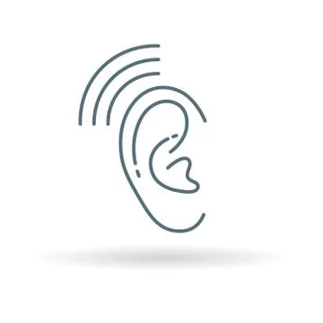 Ear hearing volume icon Stock Illustration