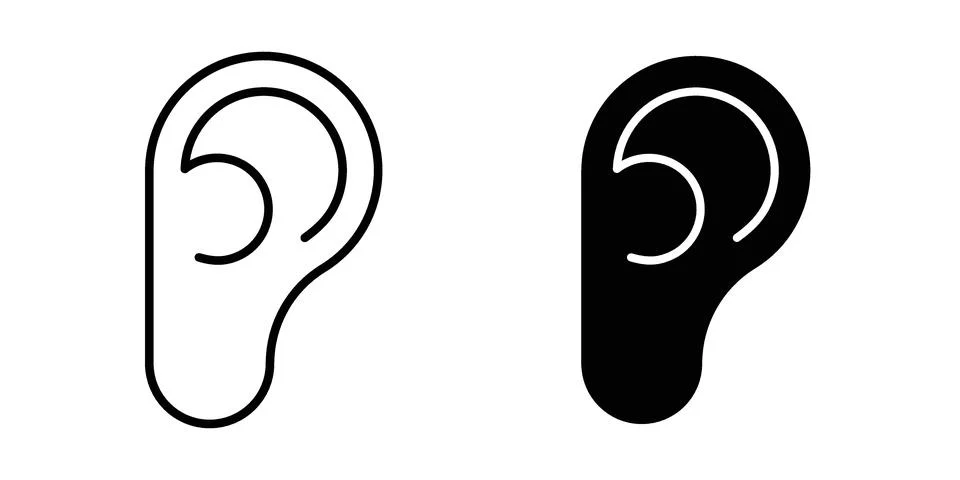 Ear icon concept. best for web design 스톡 일러스트