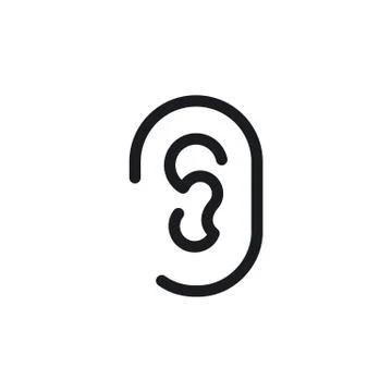 Ear icon. Illustrazione stock
