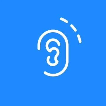 Ear icon. Stock Illustration