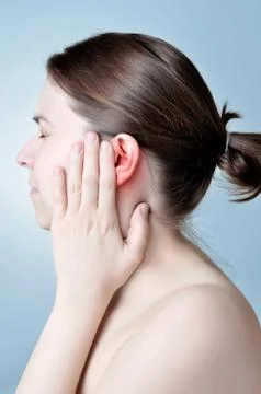 Ear inflammation Stock Photos