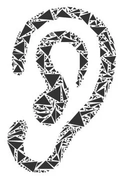 Ear Mosaic of Triangles イラスト素材