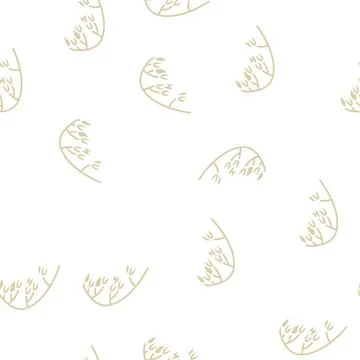 Ear oatmeal glyph seamless pattern Illustrazione stock