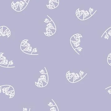 Ear oatmeal line seamless pattern Illustrazione stock