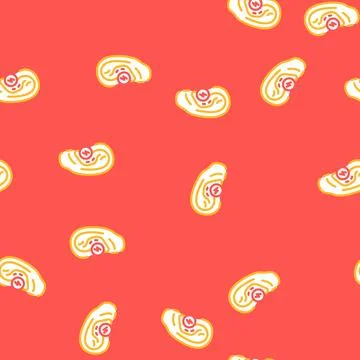 Ear pain body ache vector seamless pattern 스톡 일러스트