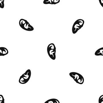 Ear pattern seamless black 스톡 일러스트