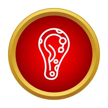 Ear piercing icon representing body modification and fashion Stock Illustration