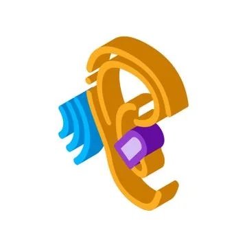 Ear Plug For Sleeping isometric icon vector illustration Stock Illustration