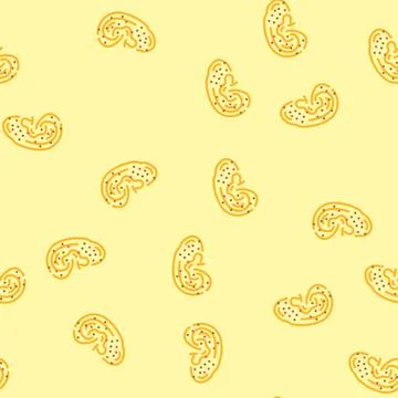 Ear points acupuncture vector seamless pattern Stock Illustration