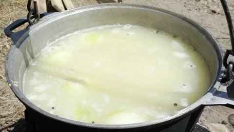 Ear is prepared in a pot. close-up Stock Footage 157456200