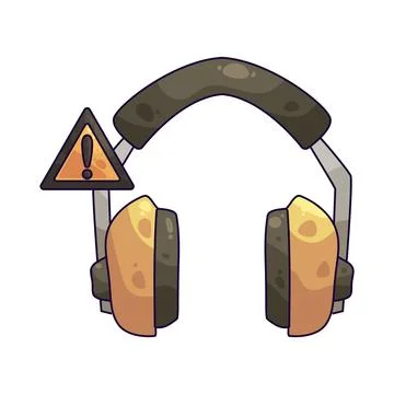 Ear protection illustration 库存插图