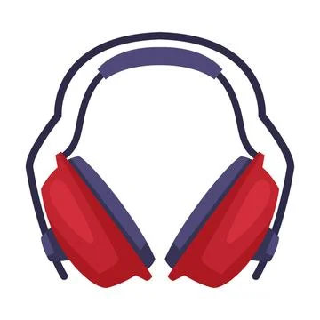 Ear Protectors or Earmuffs as Noise Isolator Vector Illustration Stock Illustration