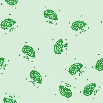 Ear recognition glyph seamless pattern Illustrazione stock