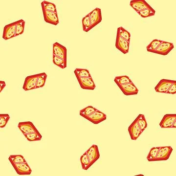 Ear recognition isometric icon seamless pattern Illustrazione stock