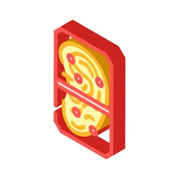 Ear recognition isometric icon vector illustration イラスト素材
