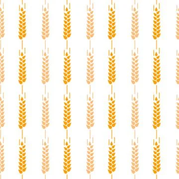 Ear seamless pattern brown color on white background. Stock Illustration