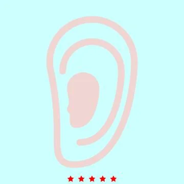 Ear  set  it is color icon . Stock Illustration