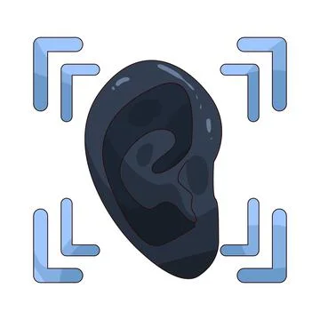 Ear Shape Scan illustration Stock Illustration