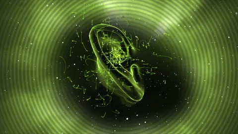 Ear Silhouette With particle effect Видео 217587556