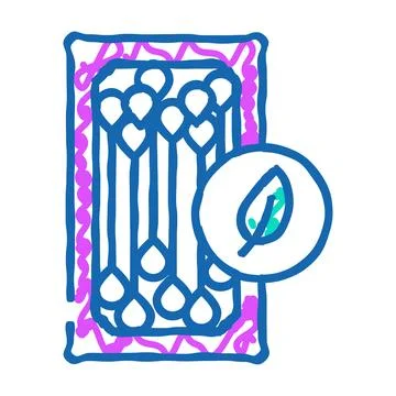 Ear sticks zero waste icon doodle illustration Stock Illustration