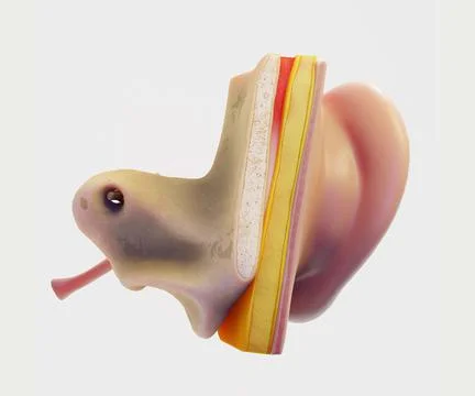 Ear Structure Anatomy Section Stock Illustration
