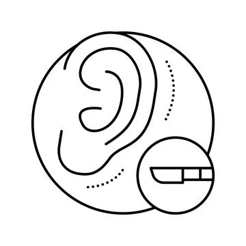 Ear surgery line icon vector illustration Illustrazione stock