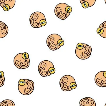 Ear surgery vector seamless pattern Stock Illustration