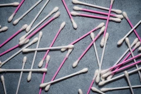 Ear swabs view Stock Photos