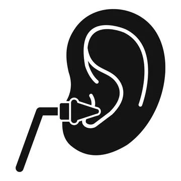 Ear wearing an earplug for hearing protection Stock-Illustration