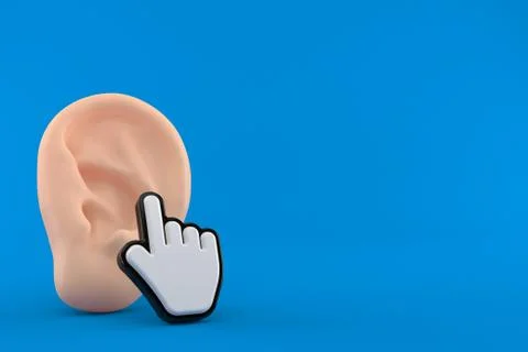 Ear with web cursor Stock Illustration