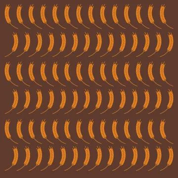 Ear of wheat pattern background image Illustrazione stock