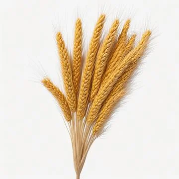 Ear of wheat spikelet isolated on transparent or white background Stock Photos