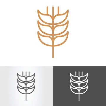 Ear of wheat symbol Stock Illustration