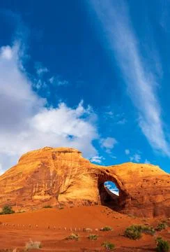 Ear of the Wind Rock Formation Located in Monument Valley, Arizona Stock Photos