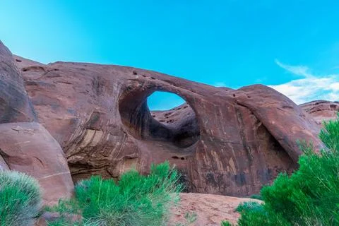 Ear of the Wind Rock Formation Located in Monument Valley, Arizona Stock Photos