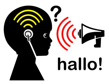 Earbuds and Hearing Problems Stock Illustration