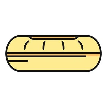Earbuds charging case icon illustration outline style Stock Illustration