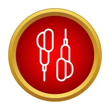 Earbuds icon representing audio technology and listening Stock Illustration